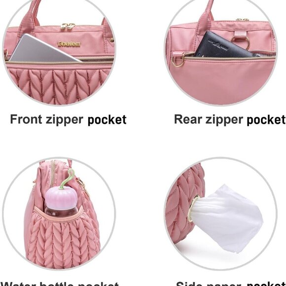 Small Diaper Bag, Medium Diaper Bag Tote, Convertible Backpack Tote Bag for Wome - Picture 4 of 8